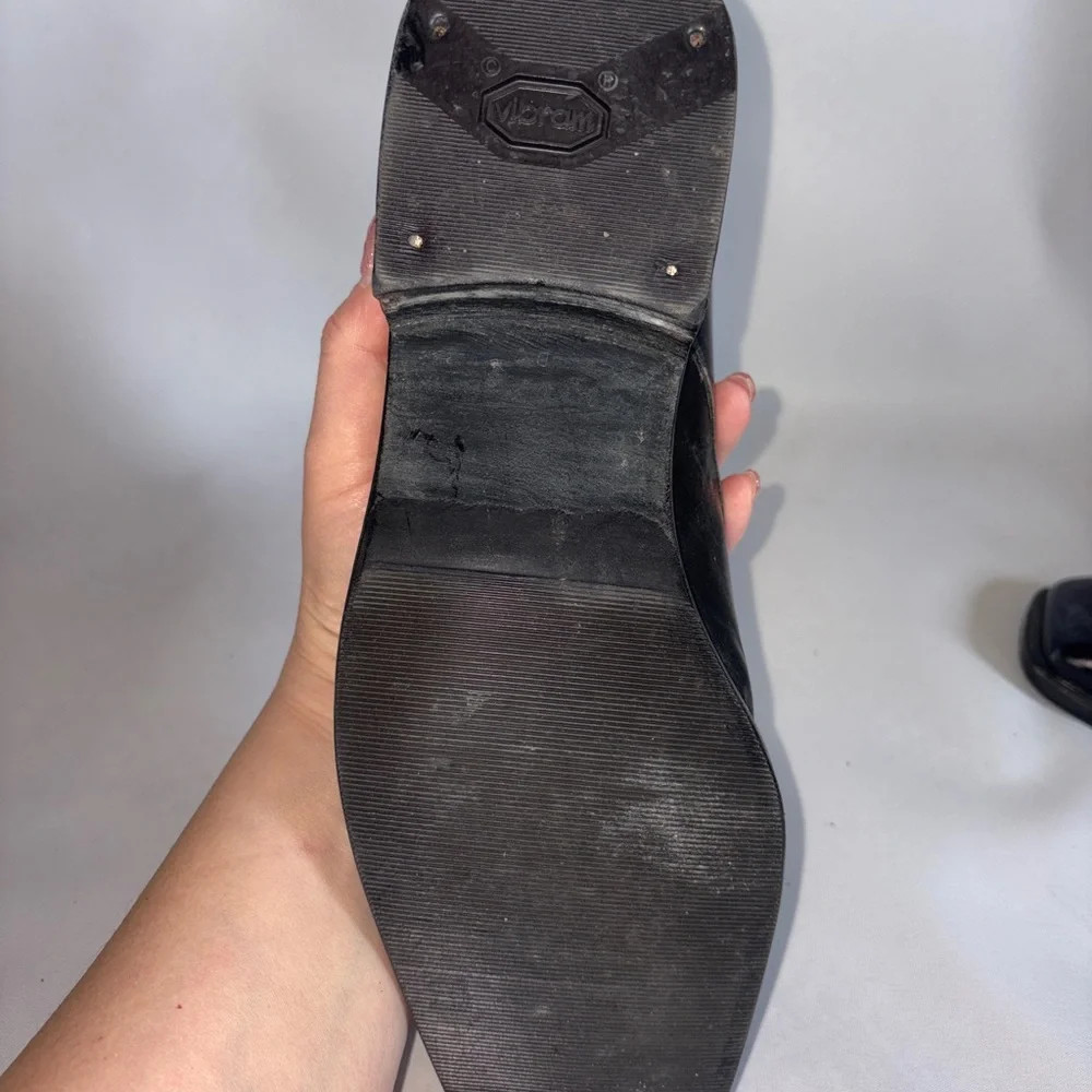 Salvatore Ferragamo Black Leather‎ Lace-Up Derby Shoes Size 8